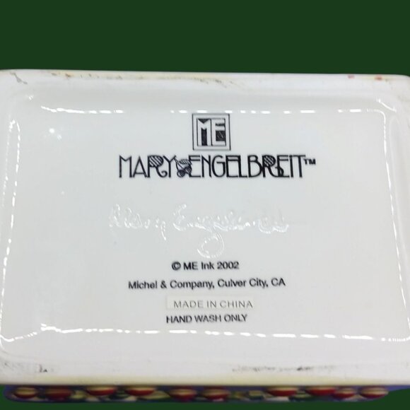 Mary Engelbreit Ceramic Floral & Cherry Design Canister With Lid - Picture 3 of 12